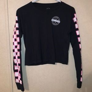 Hollister checkered sleeve tee